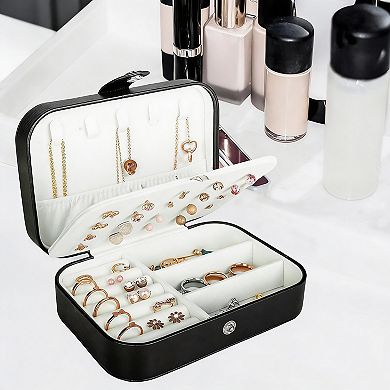 PU Leather Jewelry Travel Organizer for Women