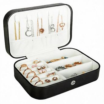 PU Leather Jewelry Travel Organizer for Women