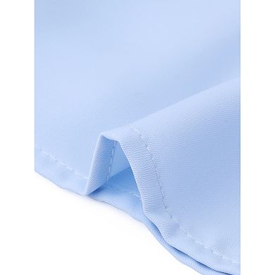 Ruffled Blouse for Women's Short Sleeve V Neck Button Down Casual Top