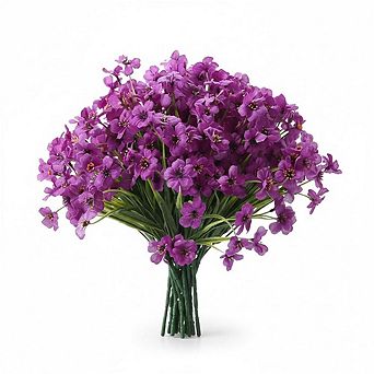 20-Pack Purple Artificial Flowers for Outdoor Décor