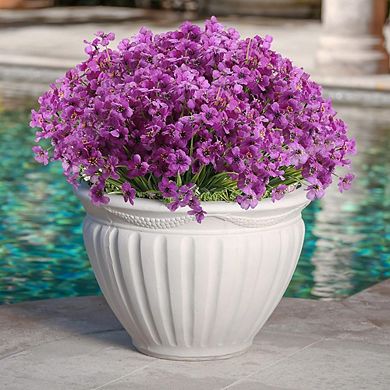 20-Pack Purple Artificial Flowers for Outdoor Décor