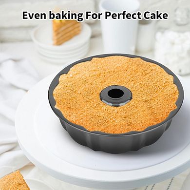 Nonstick Fluted Tube Cake Pan Round Mold 9.5"