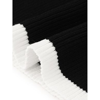 Casual Work Top for Women's Short Sleeve Polo V Neck Ribbed Knit Pullover Tops