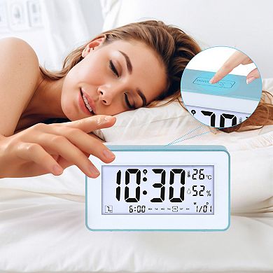 Loud Alarm Clock for Heavy Sleepers-Three Alarms, Snooze Function, Fits Bedside Table 5.5"x1.7"x3.1"