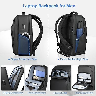 AKSZRI 0L Daypack for 17.3" Laptop - Water-Resistant with USB Charging Port