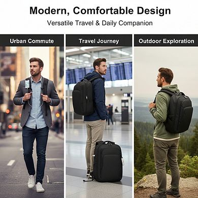 AKSZRI 0L Daypack for 17.3" Laptop - Water-Resistant with USB Charging Port