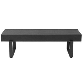 Merax 59"L Rubberwood Bench for Livingroom, Versatile Modern Shoe Bench for Entryway