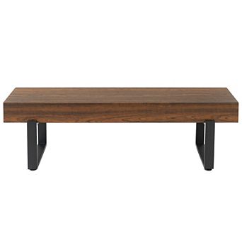 Merax 59"L Rubberwood Bench for Livingroom, Versatile Modern Shoe Bench for Entryway