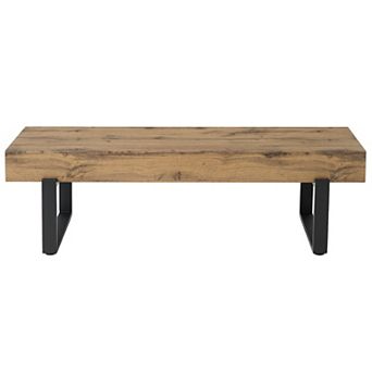 Merax 59"L Rubberwood Bench for Livingroom, Versatile Modern Shoe Bench for Entryway