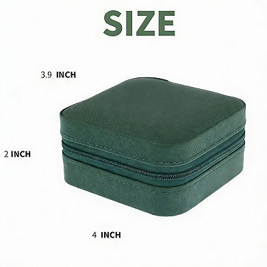 Compact Travel Jewelry Organizer with Mirror and Storage