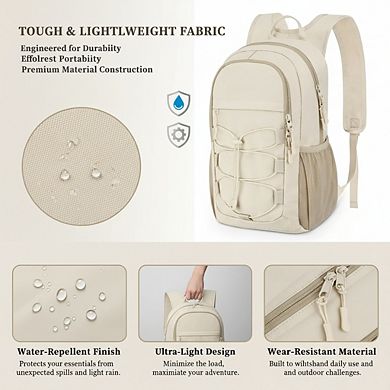 AKSZRI 15L Lightweight Packable Backpack - Water-Resistant Multi-Use Daypack for Hiking & Travel,