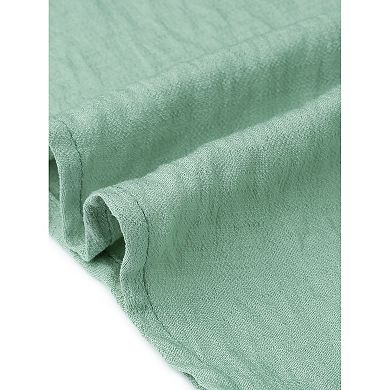 Women's Plus Size Tops V Neck Short Sleeve Button Irregular Hem Summer Blouses T-Shirts