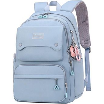 AKSZRI  26L Blue Laptop Backpack for Teen Girls - School & Everyday Daypack