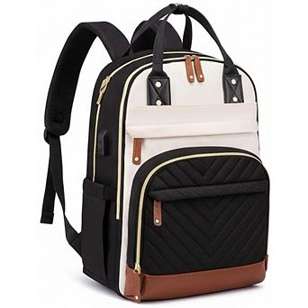 AKSZRI Women's 15.6" Laptop Backpack - Waterproof, Anti-Theft with USB Port for Work & Travel.