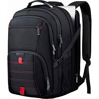 AKSZRI 50L Travel Laptop Backpack with USB Port, Anti-Theft, Water-Resistant & 17.3" Laptop