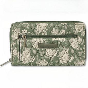 AKSZRI Women's Wrist Strap Wallet - RFID Zip Around with Multi-Card Slots