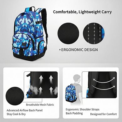 AKSZRI Lightweight Unisex Backpack with Laptop Compartment for School, College & Travel