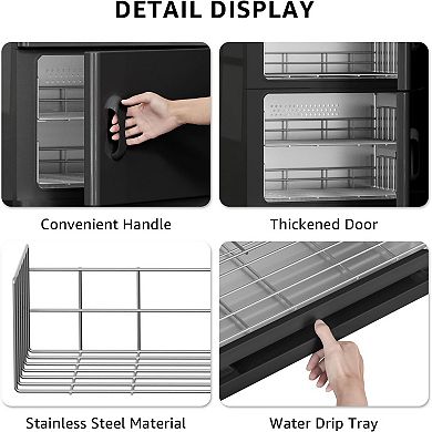 2-in-1 Heated Towel Cabinet for Warmth & Cleanliness