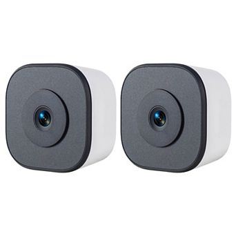 2K Smart Window Camera with AI Alerts, Full-Color Night Vision, 24/7 Recording, and 911 Call 2-Pack