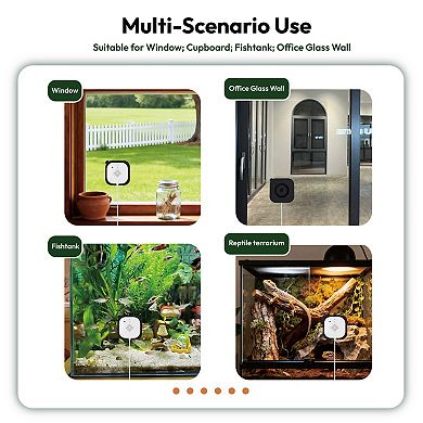 2K Smart Window Camera with AI Alerts, Full-Color Night Vision, 24/7 Recording, and 911 Call 2-Pack