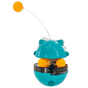 Interactive Cat Puzzle Feeder Toy - Adjustable Treat Dispenser Ball, Never Tips Over