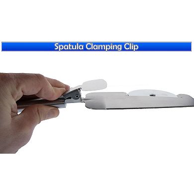 4-in-1 Stainless Steel Pizza Cutter Wheel with Serving Spatula Clamp and Dishwasher Safe