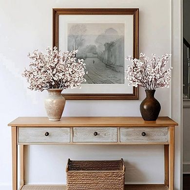 8-Pack White Artificial Baby’s Breath Flowers for Décor