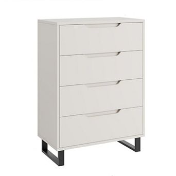 4 Dresser for Bedroom, 41.7" Tall Dresser, Freestanding Vertical Drawer Cabinet with Storage