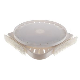 Rotating Corner Shower Shelf Suction Grip Wedge, 360° Spin, Drainage Holes & Hooks