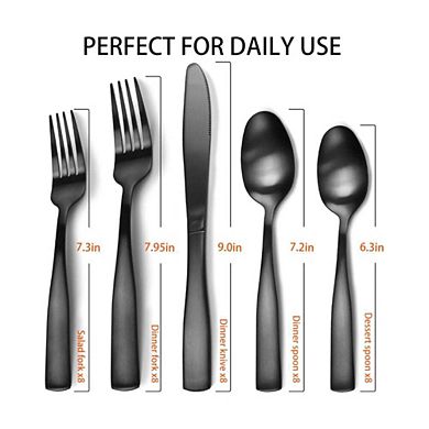 Brushed Finish Stainless Steel Flatware Set