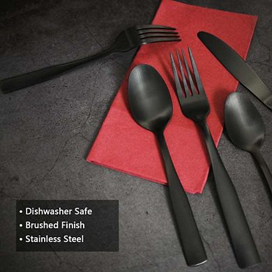 Brushed Finish Stainless Steel Flatware Set