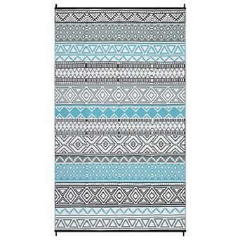 Boho Washable Outdoor Area Rug Stain Resistant Waterproof Reversible Mat for Balcony Garden Picnic