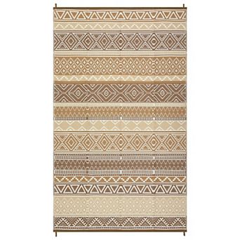 Boho Washable Outdoor Area Rug Stain Resistant Waterproof Reversible Mat for Balcony Garden Picnic