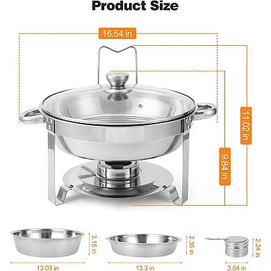 Stainless Steel Chafing Dish Buffet Set (2-Pack)