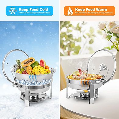 Stainless Steel Chafing Dish Buffet Set (2-Pack)