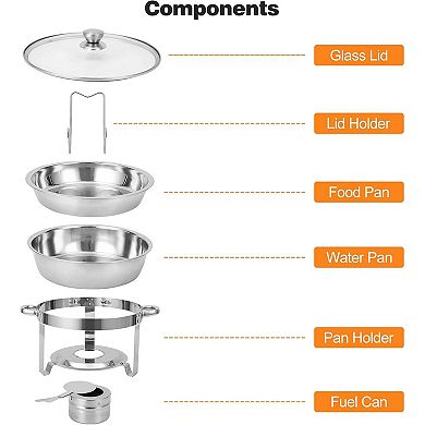 Stainless Steel Chafing Dish Buffet Set (2-Pack)