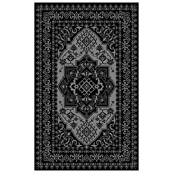 Distressed Retro Woven Washable Outdoor Rug UV Resistant Portable Carpet for Beach Vacation