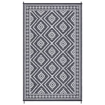 Boho Geometric Outdoor Area Rug UV Resistant Reversible Light Weight Pet Friendly Mat for RV Trip
