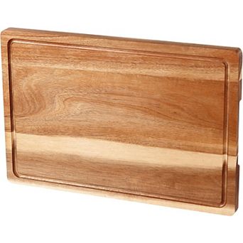 Acacia Wood Cutting Board for Kitchen, 18x12 in Wooden Chopping Board with Deep Juice Groove