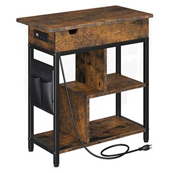 End Table with USB Ports and Outlets