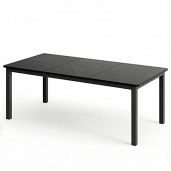 71 Inch Industrial Dining Table for 4-6 Person Rectangle Kitchen Table with Metal Legs