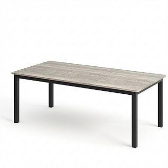 71 Inch Industrial Dining Table for 4-6 Person Rectangle Kitchen Table with Metal Legs