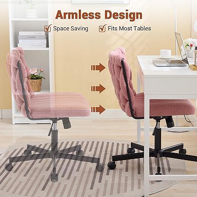 Tufted Back Fabric Desk Chair
