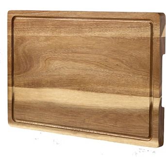 18" x 12"Wooden Cutting Boards for Kitchen，Large Cutting Board with Juice Groove and Side Handle