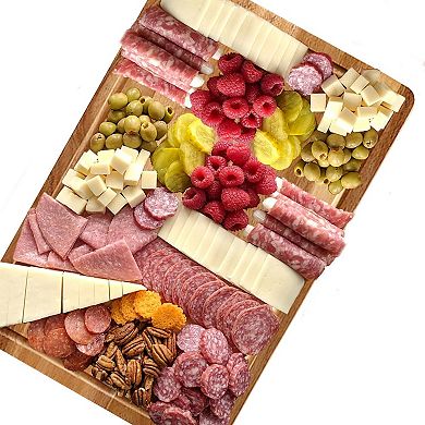18" x 12"Wooden Cutting Boards for Kitchen，Large Cutting Board with Juice Groove and Side Handle