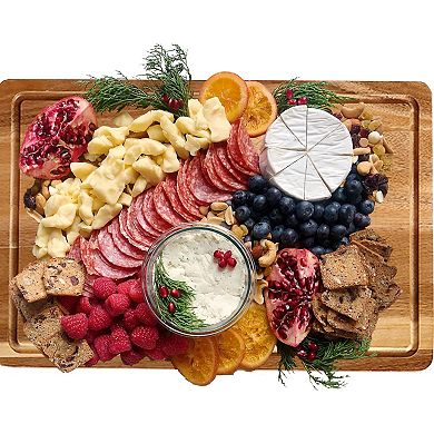 18" x 12"Wooden Cutting Boards for Kitchen，Large Cutting Board with Juice Groove and Side Handle