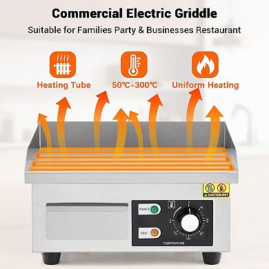 Commercial Electric Griddle 14 Inch