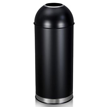 17 Gallon Outdoor Stainless Steel Tall Commercial/Kitchen Trash Can, Round Open Top Waste Bin