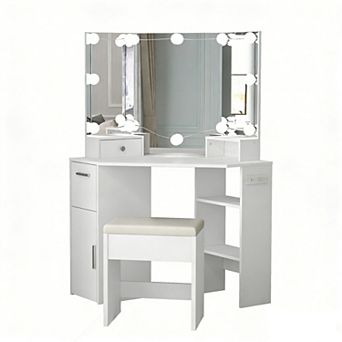 Corner Makeup Vanity Set