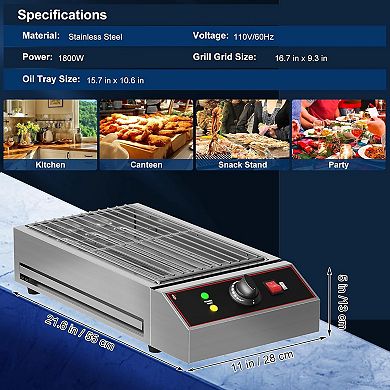 1800W Smokeless Electric Grill